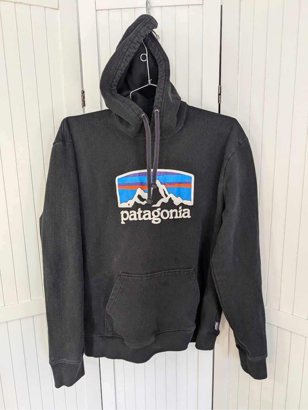 Patagonia Fitz Roy Horizons Uprisal Hoodie Mens XXL Black 39583 FA19 Logo